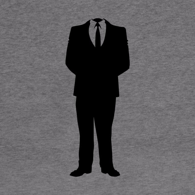 Anonymous Headless Suit Man Silhouette by AustralianMate